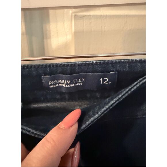 J. Jill Denim Dark Wash Premium Flex High Rose Leggings sz 12 T EUC - Picture 3 of 8